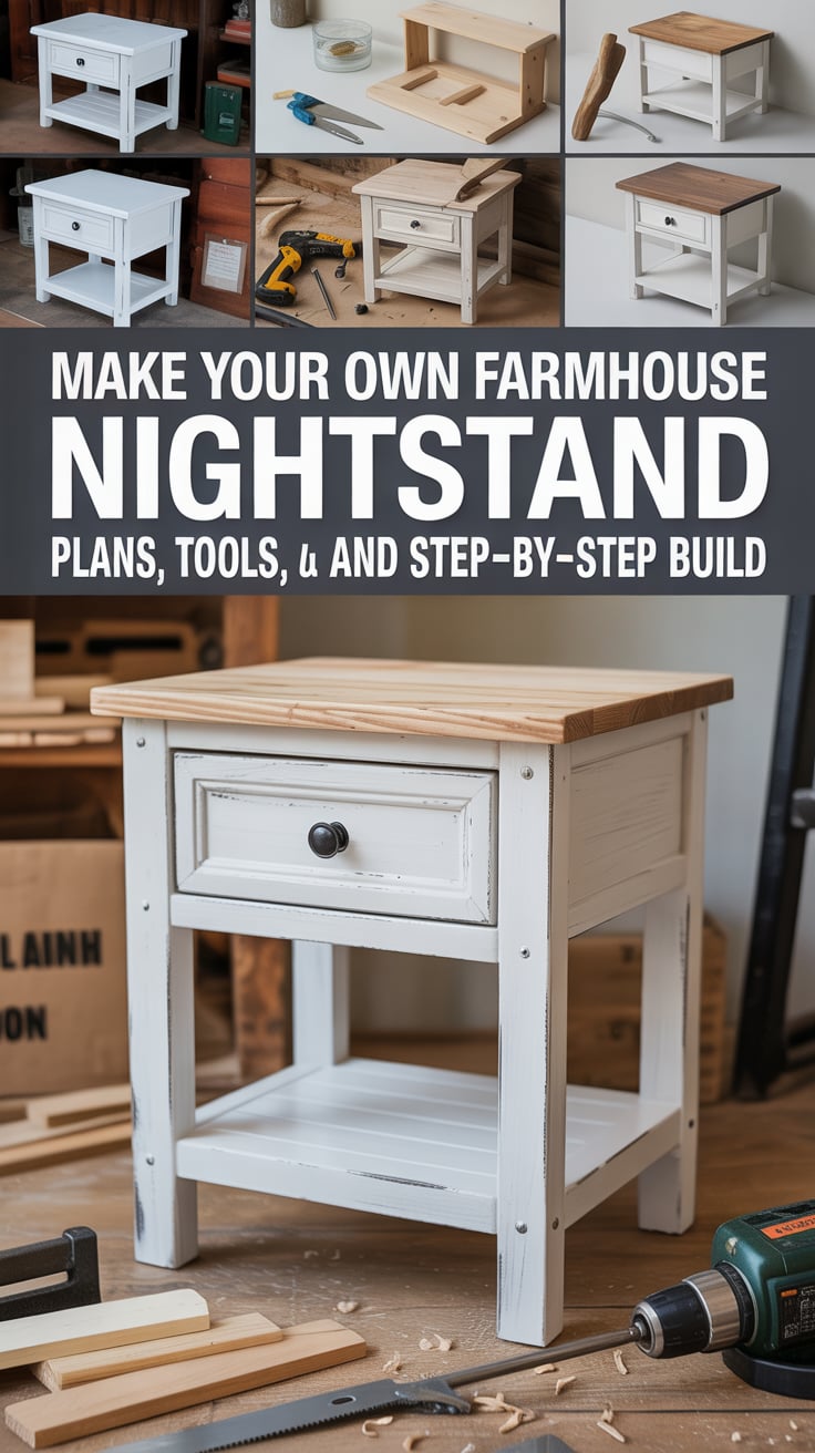 Make Your Own Farmhouse Nightstand: Plans, Tools, and Step-by-Step Build