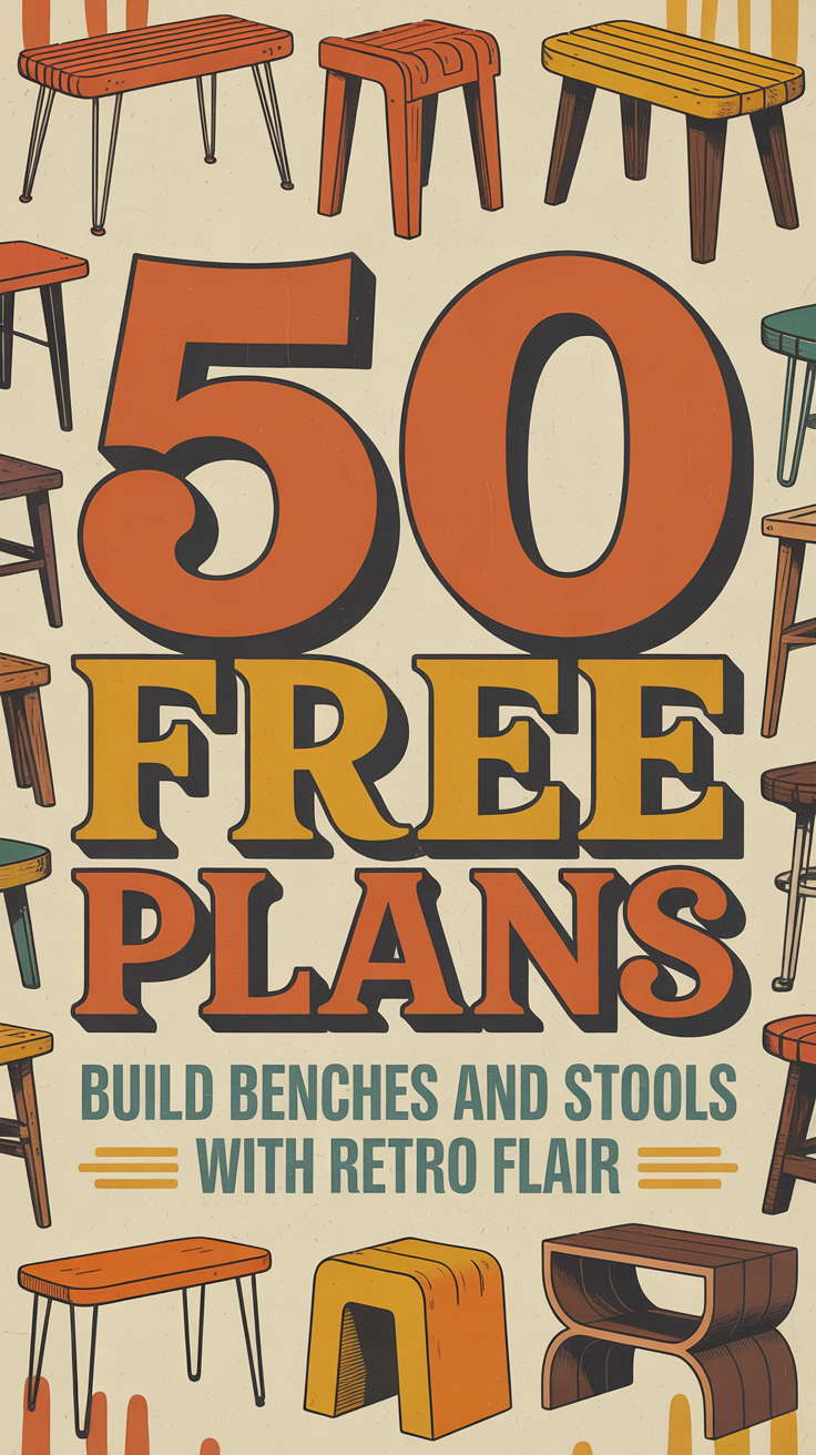 50 free plans: Build benches and stools with retro flair