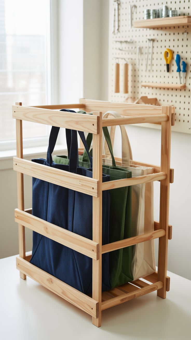 Easy DIY Project: Tote Storage Rack