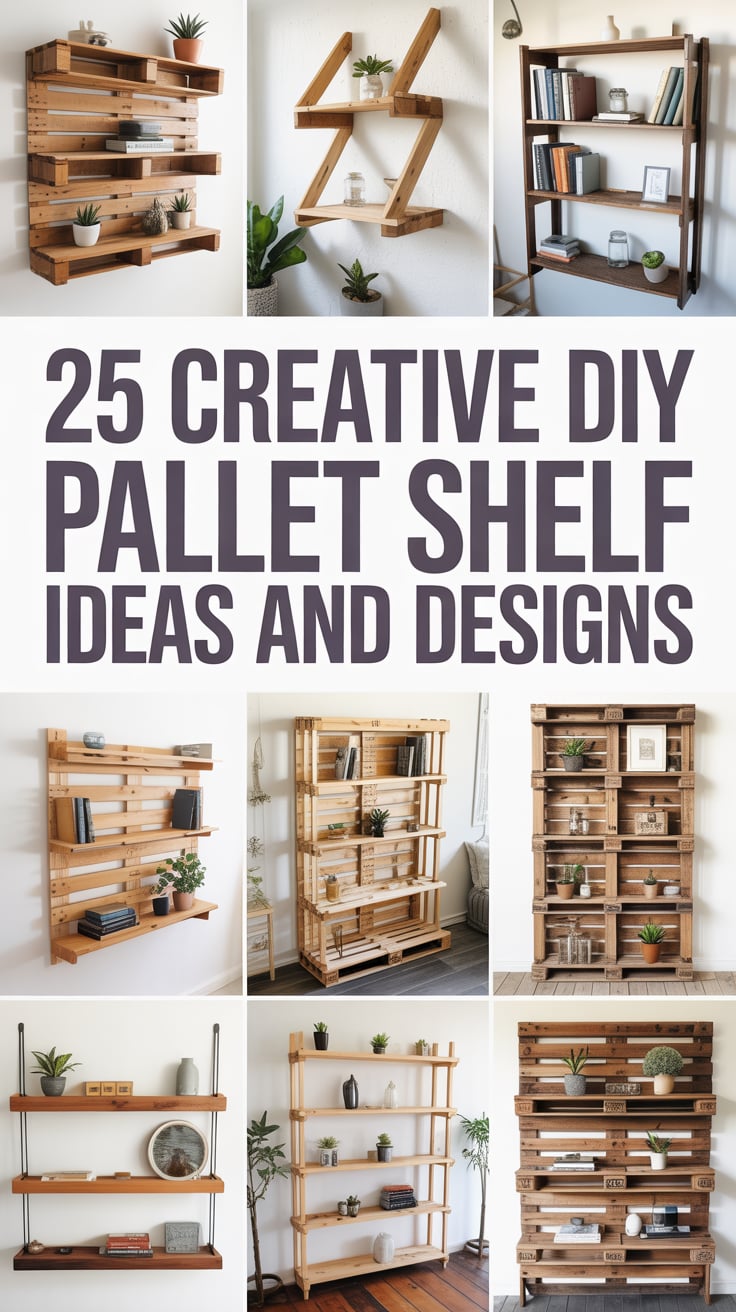 25 Creative DIY Pallet Shelf Ideas and Designs